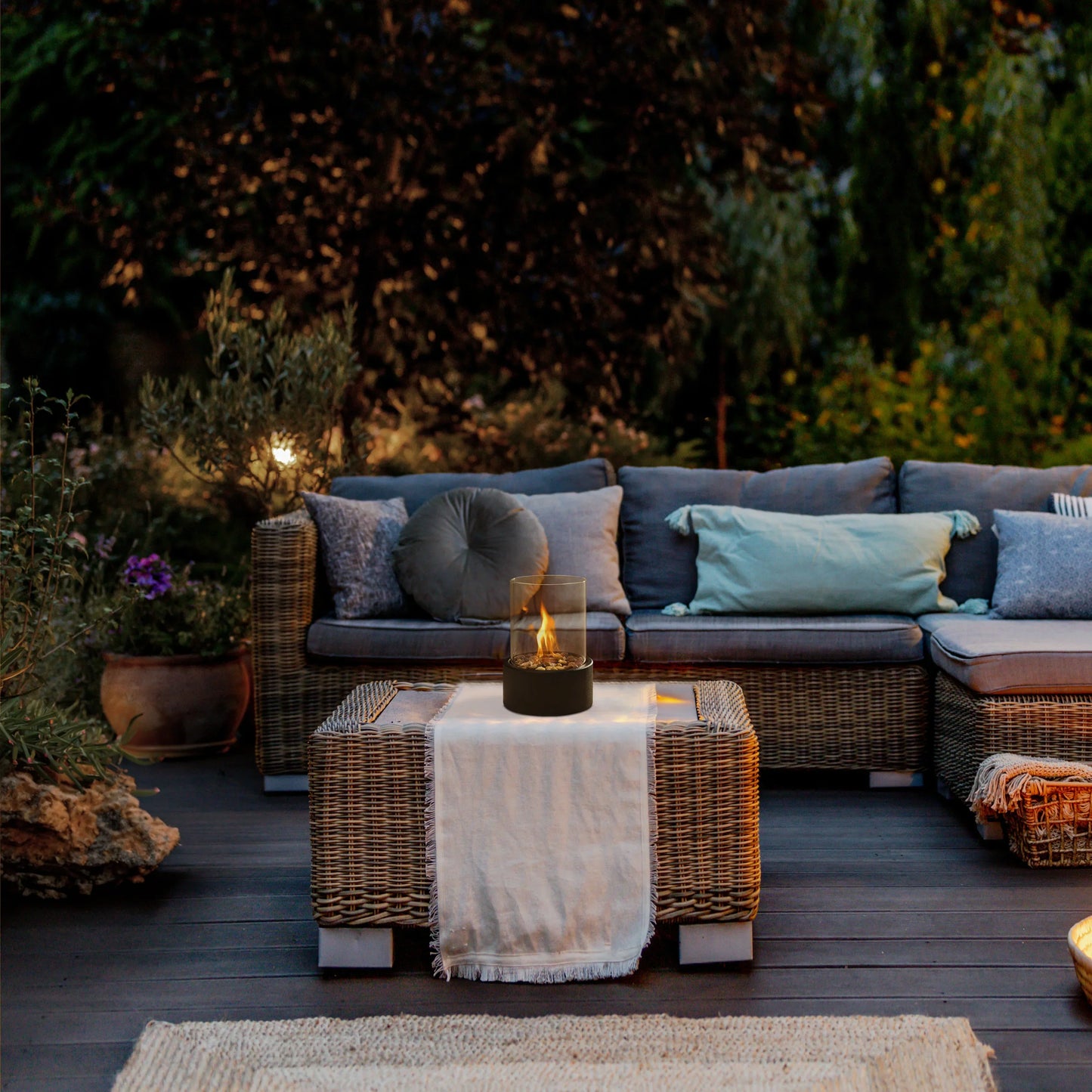 Modern Portable Table Fireplace for Cozy Atmosphere