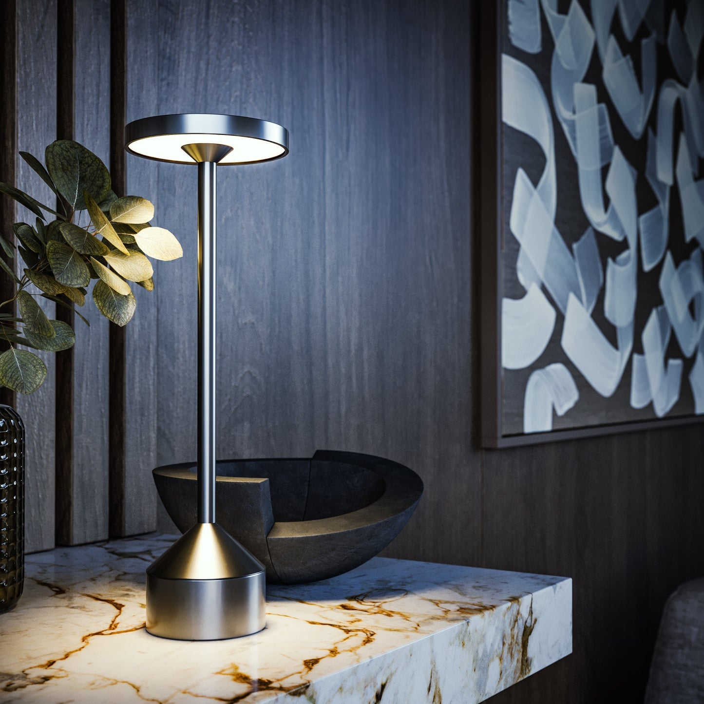 Dimmable Wireless Table Lamp with Rechargeable Battery