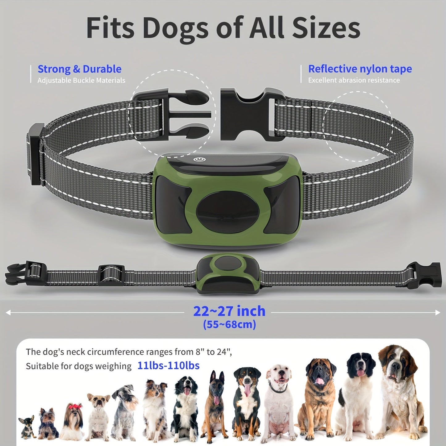 Gentle Vibration Dog Collar with USB Charging