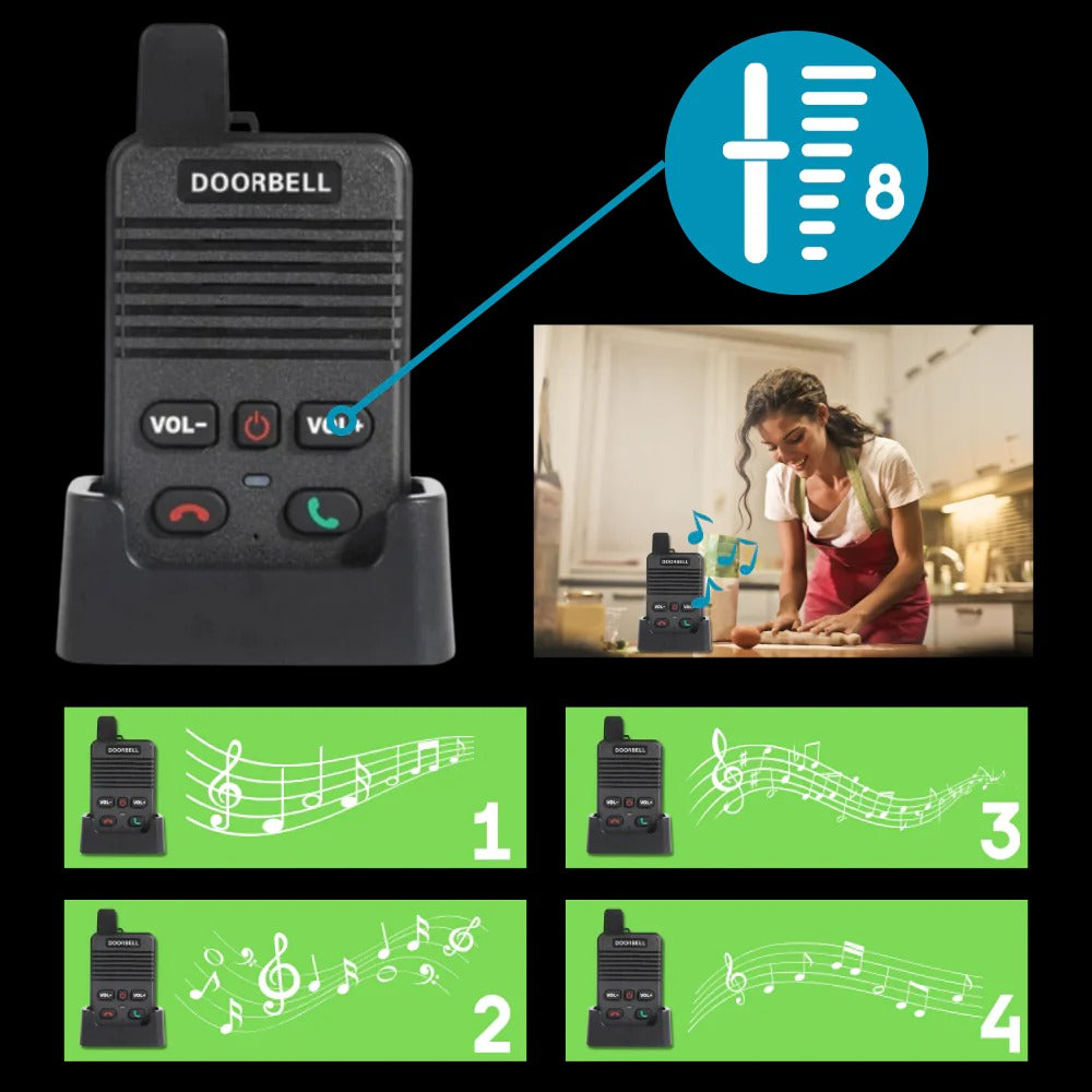 Hands-Free Weather-Resistant Intercom Doorbell with Clear Audio