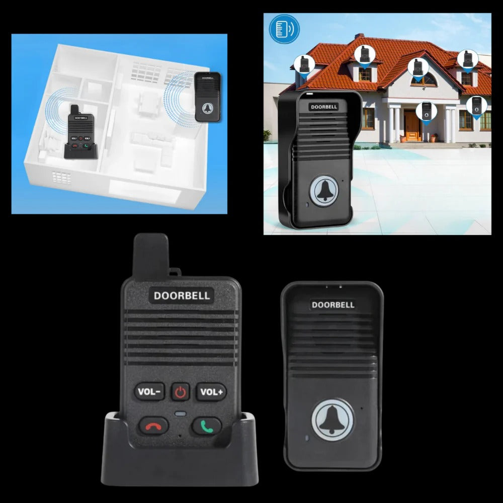 Hands-Free Weather-Resistant Intercom Doorbell with Clear Audio