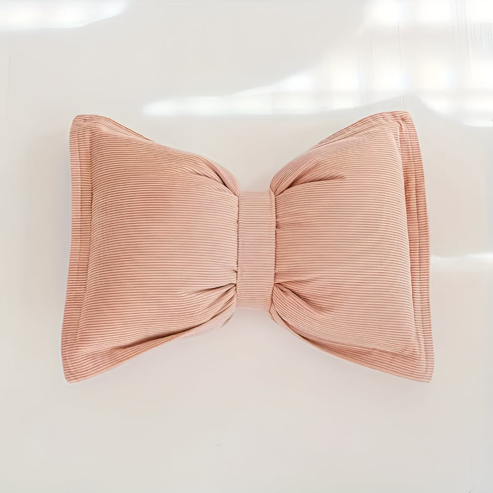 Bowknot Corduroy Decorative Cushion Pillow