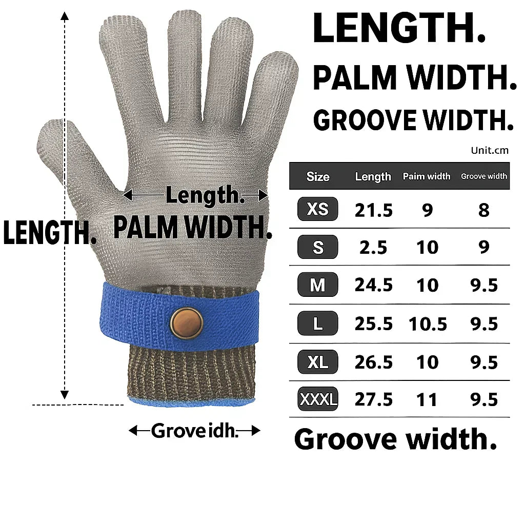Maximum Cut Resistant Stainless Steel Safety Gloves