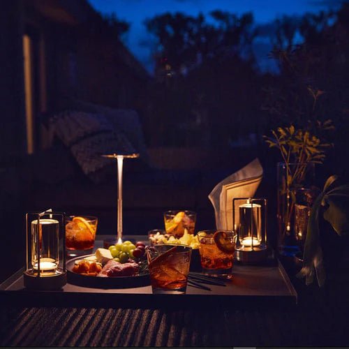 Rechargeable Dimmable LED Table Lamp - Modern Metal Design