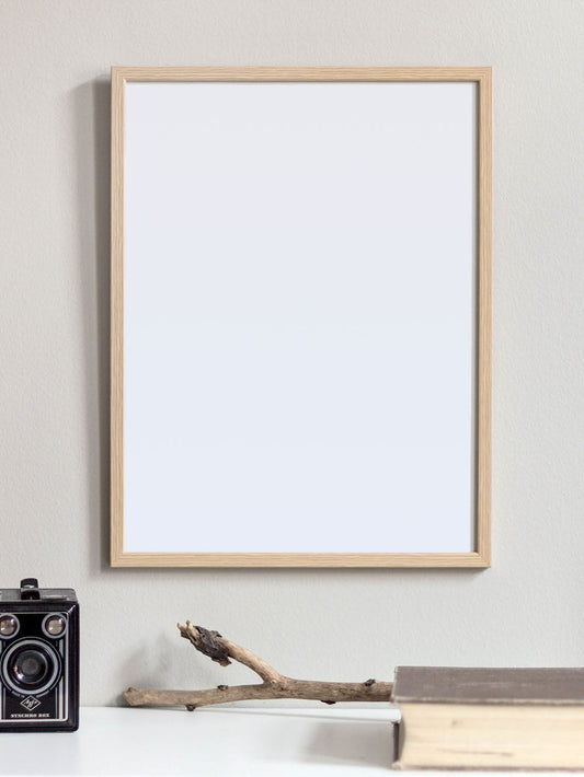 Oak Timber Picture Frame with Glass Protection