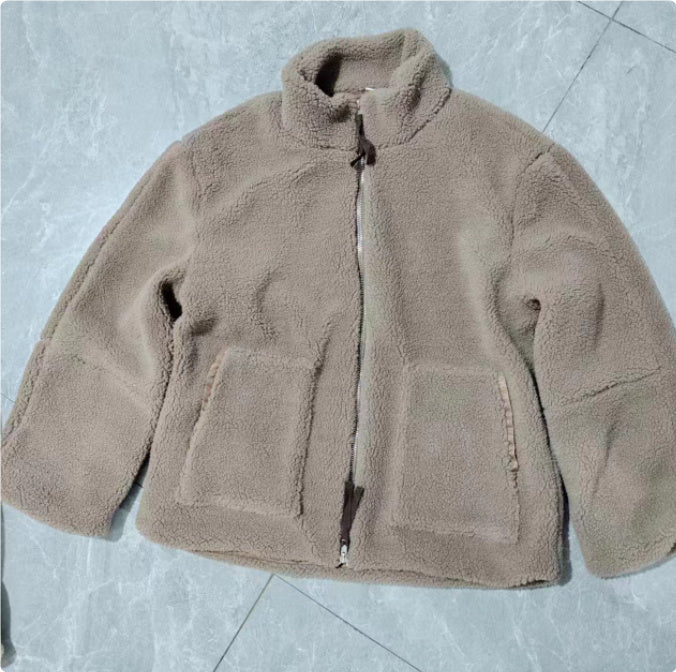 Cozy Teddy Fleece Jacket with Pockets