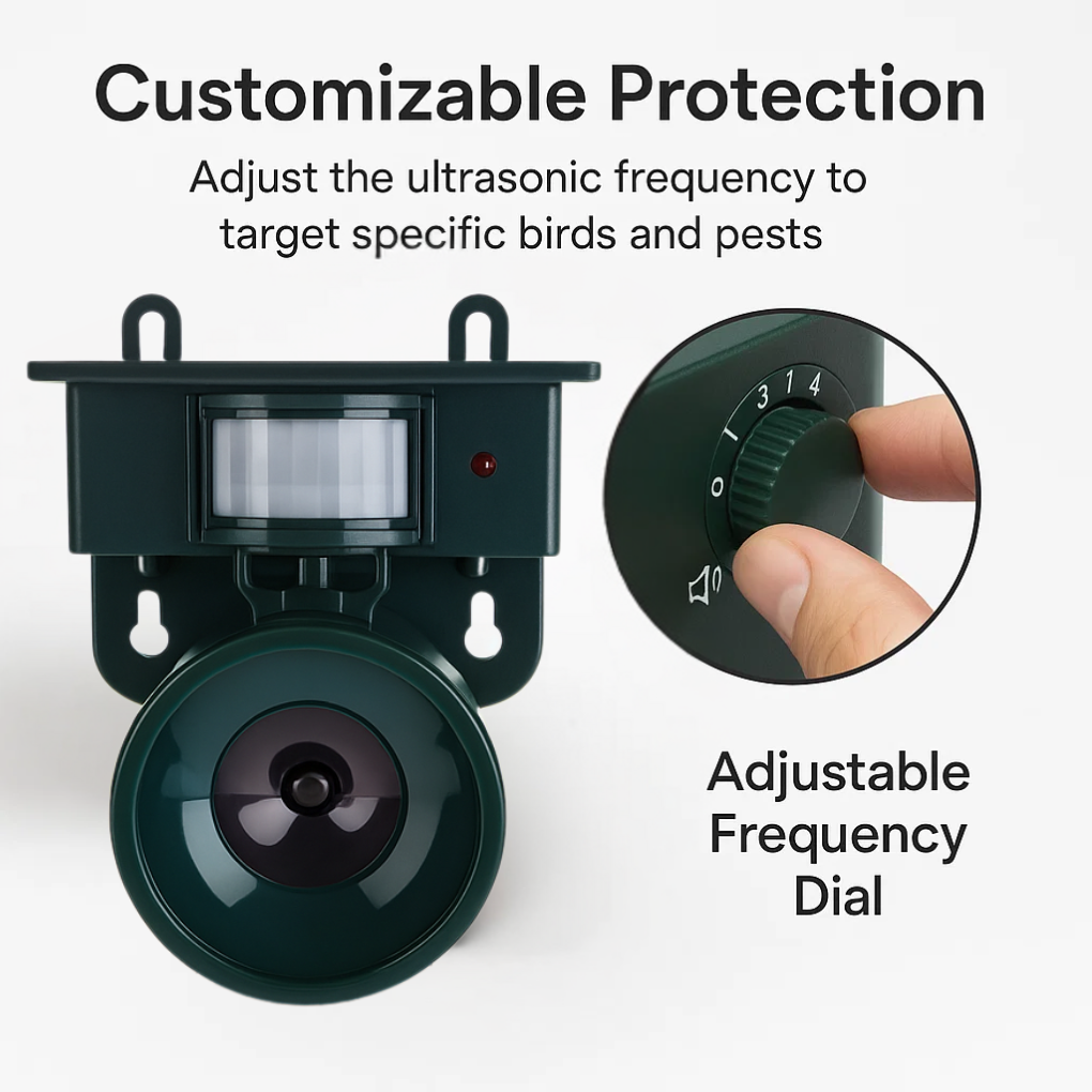 Weatherproof Solar Bird Repeller with PIR Motion Sensor