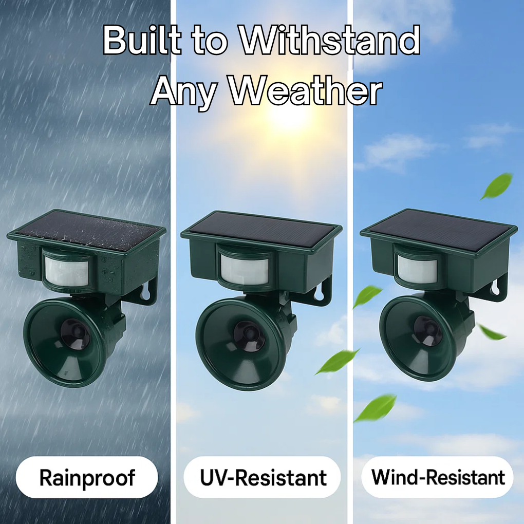 Weatherproof Solar Bird Repeller with PIR Motion Sensor