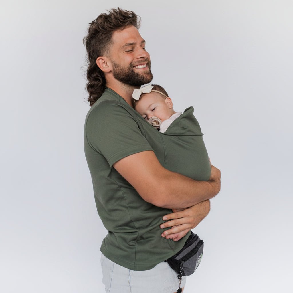 Cotton Babywearing T-Shirt with Nursing Pouch