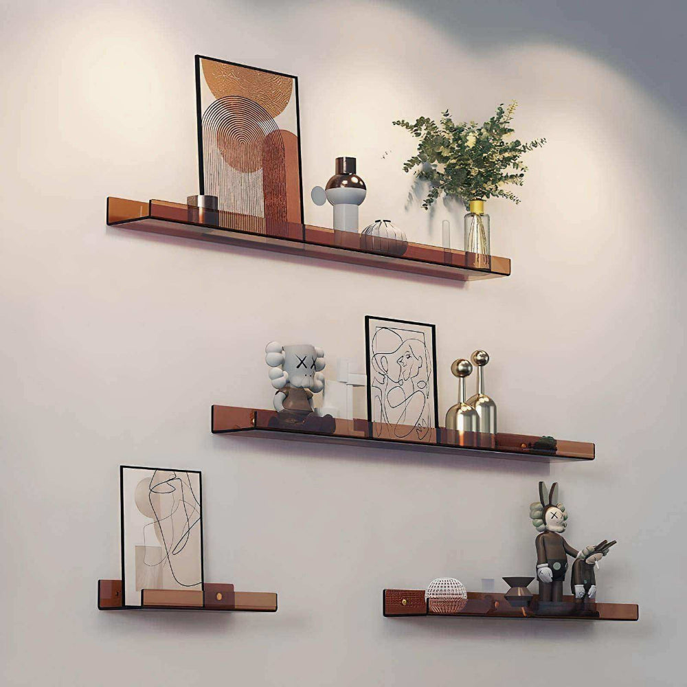Acrylic Floating Wall Shelf - Minimalist Storage Display