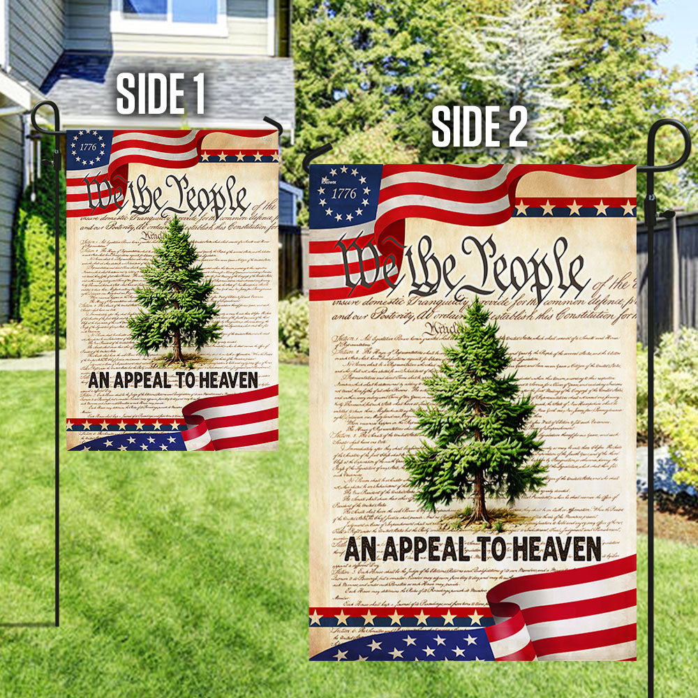 An Appeal to Heaven Pine Tree Flag - Fourth of July Patriotic Canvas Banner