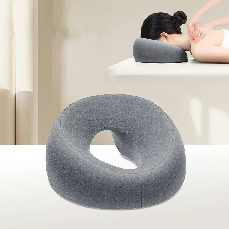 Ergonomic Memory Foam Facial Pillow for Beauty Treatments