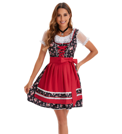 Elegant Dirndl Dress for Oktoberfest with Modern Details