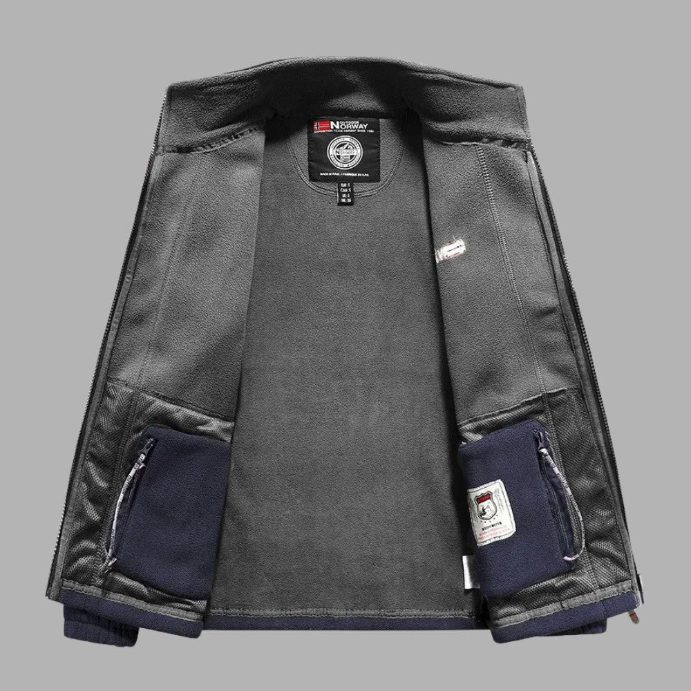 Men's Thermal Fleece Outdoor Jacket with Pockets