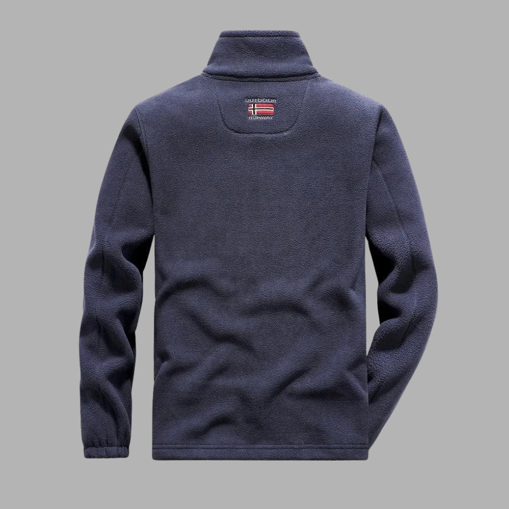 Men's Thermal Fleece Outdoor Jacket with Pockets