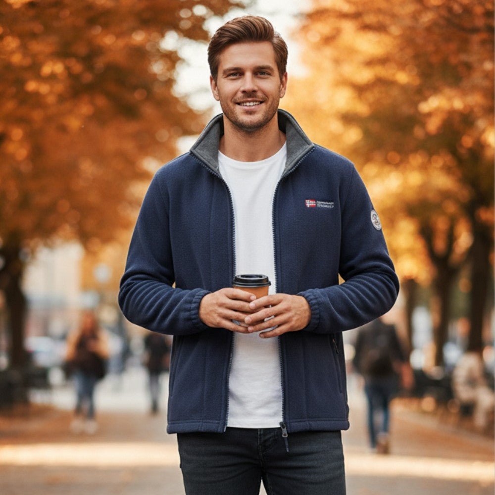 Men's Thermal Fleece Outdoor Jacket with Pockets