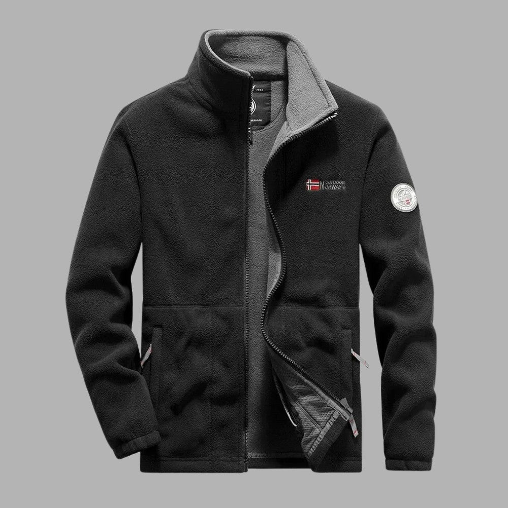 Men's Thermal Fleece Outdoor Jacket with Pockets