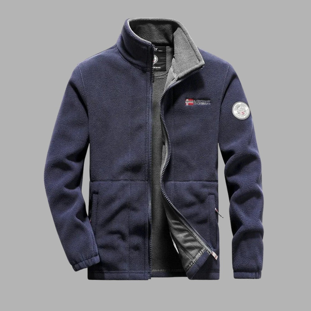 Men's Thermal Fleece Outdoor Jacket with Pockets