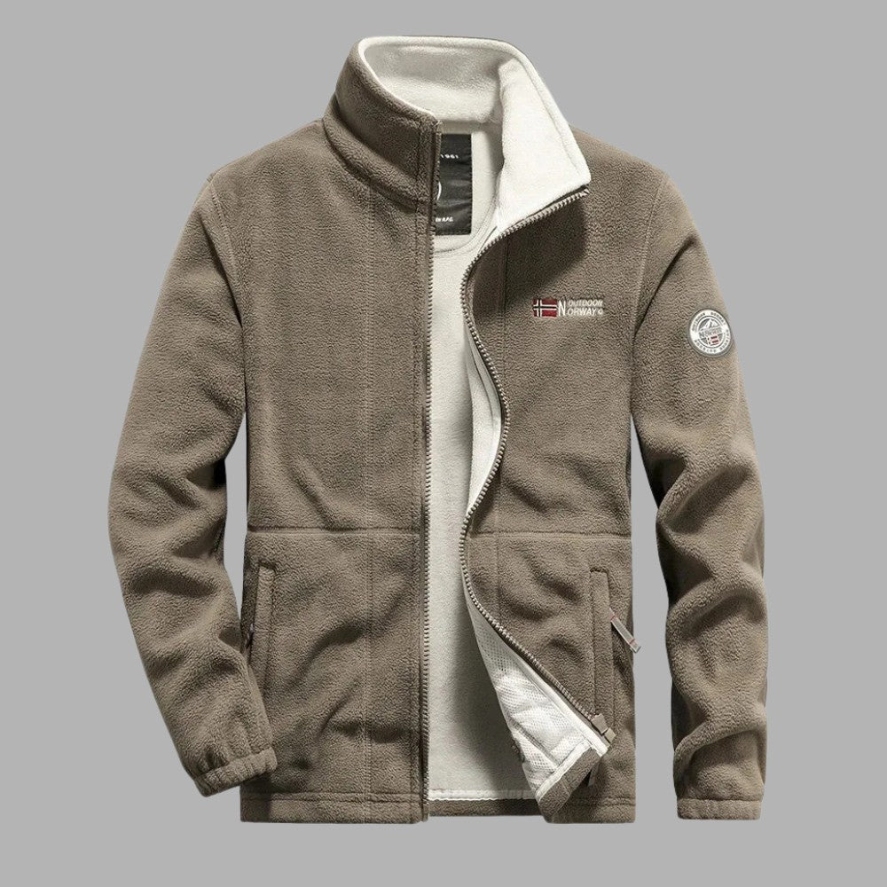 Men's Thermal Fleece Outdoor Jacket with Pockets