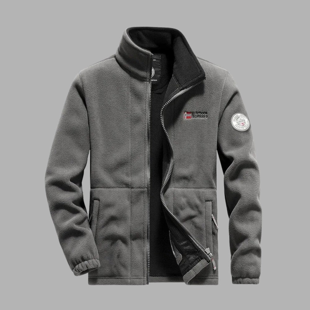 Men's Thermal Fleece Outdoor Jacket with Pockets