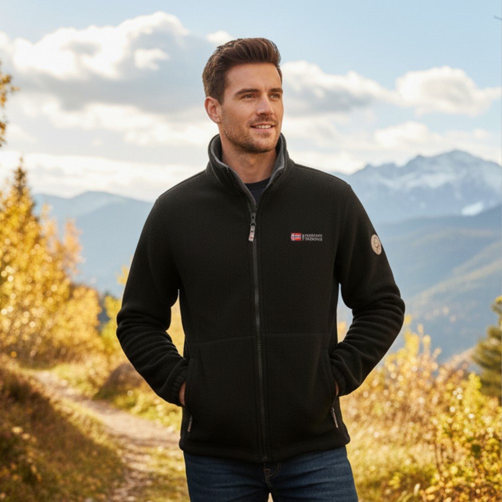 Men's Thermal Fleece Outdoor Jacket with Pockets