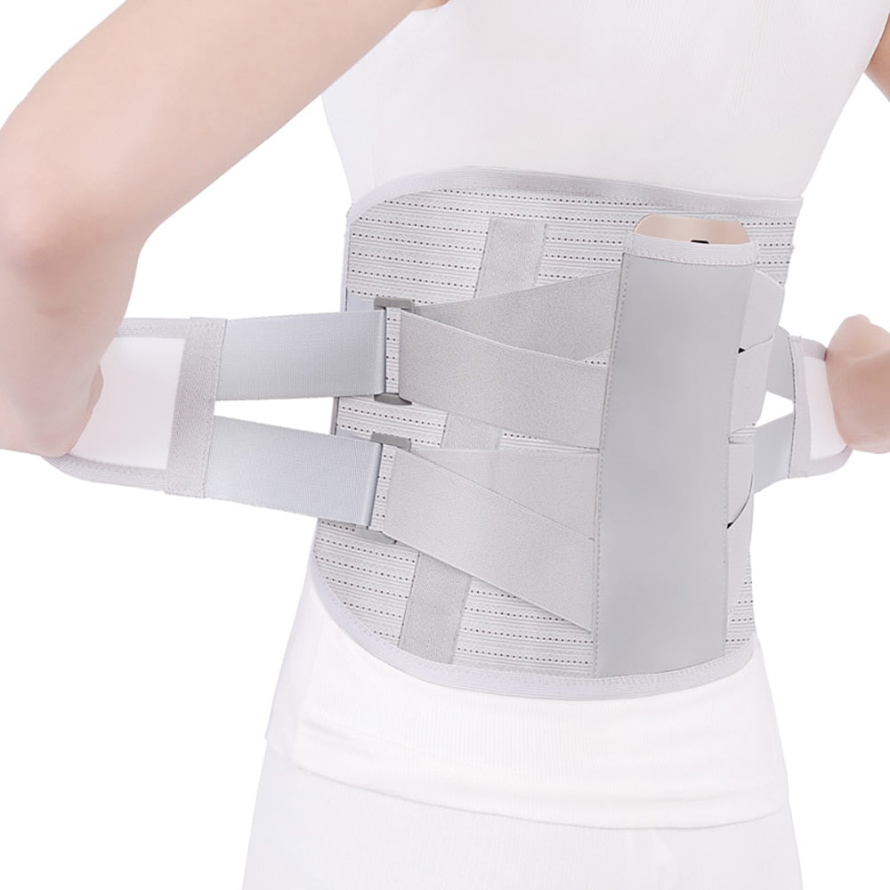 Warm Compress Lumbar Support Belt with Adjustable Straps