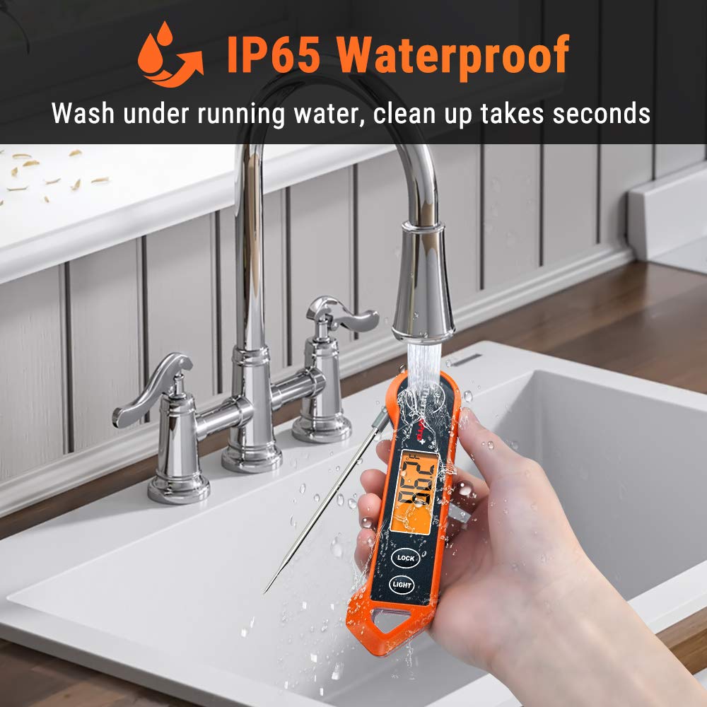 Digital Waterproof Meat Thermometer with Motion Sensor