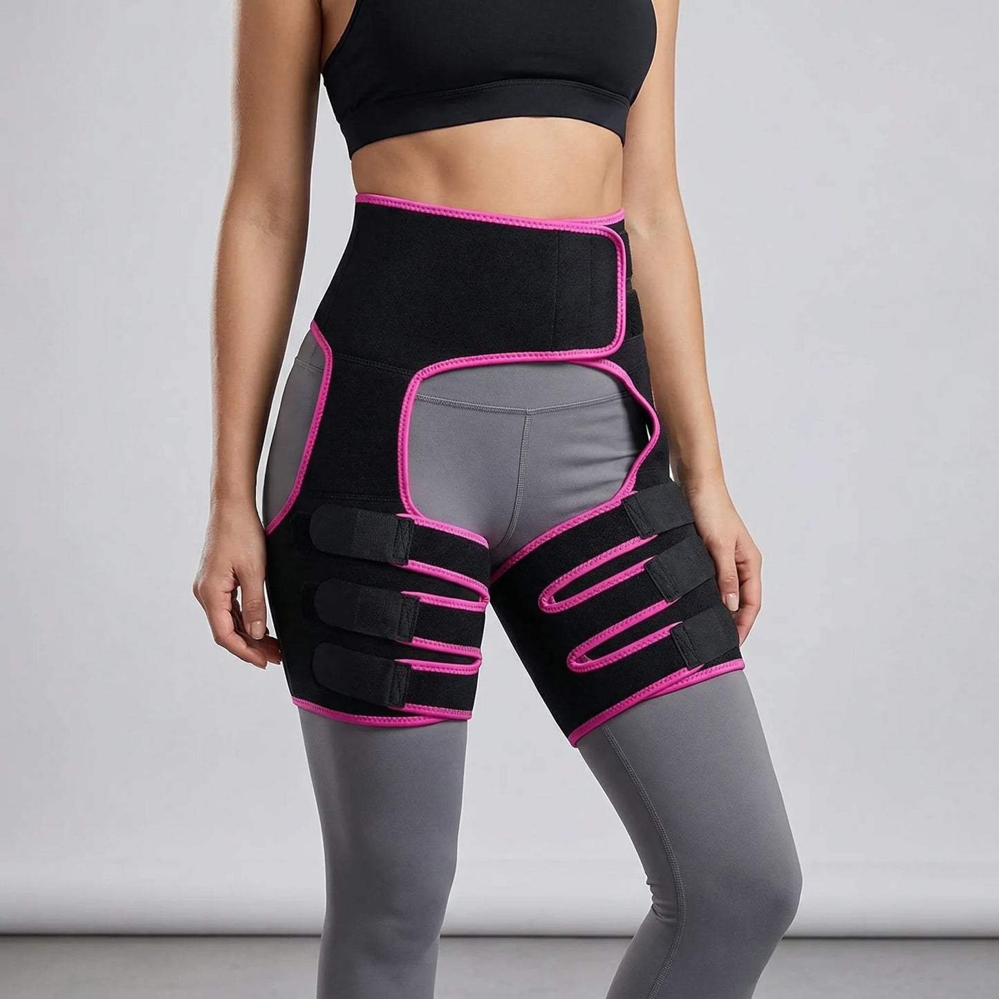 High-Waisted Adjustable Thigh Shaper with Waist Support