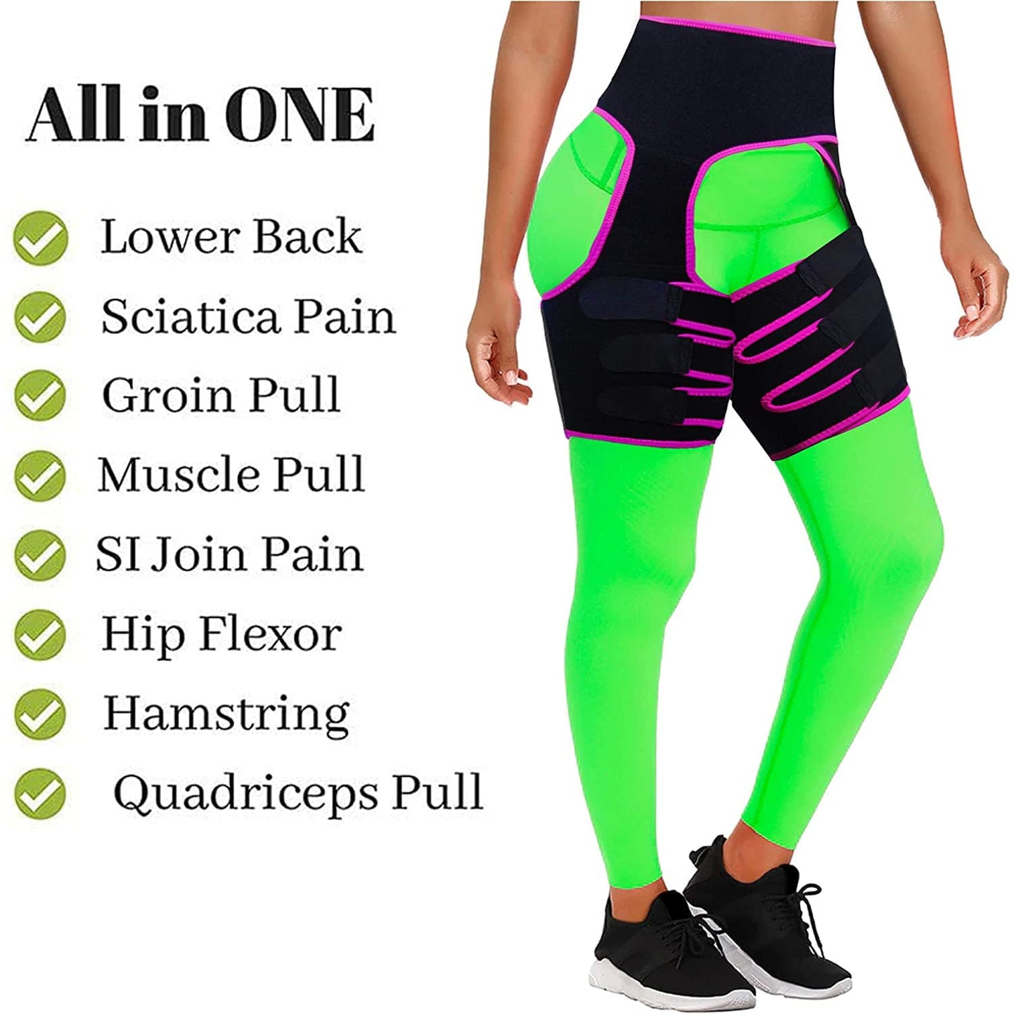 High-Waisted Adjustable Thigh Shaper with Waist Support
