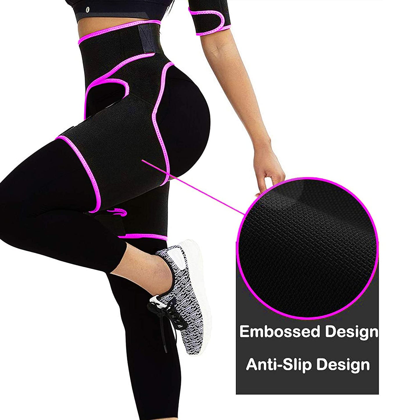 High-Waisted Adjustable Thigh Shaper with Waist Support