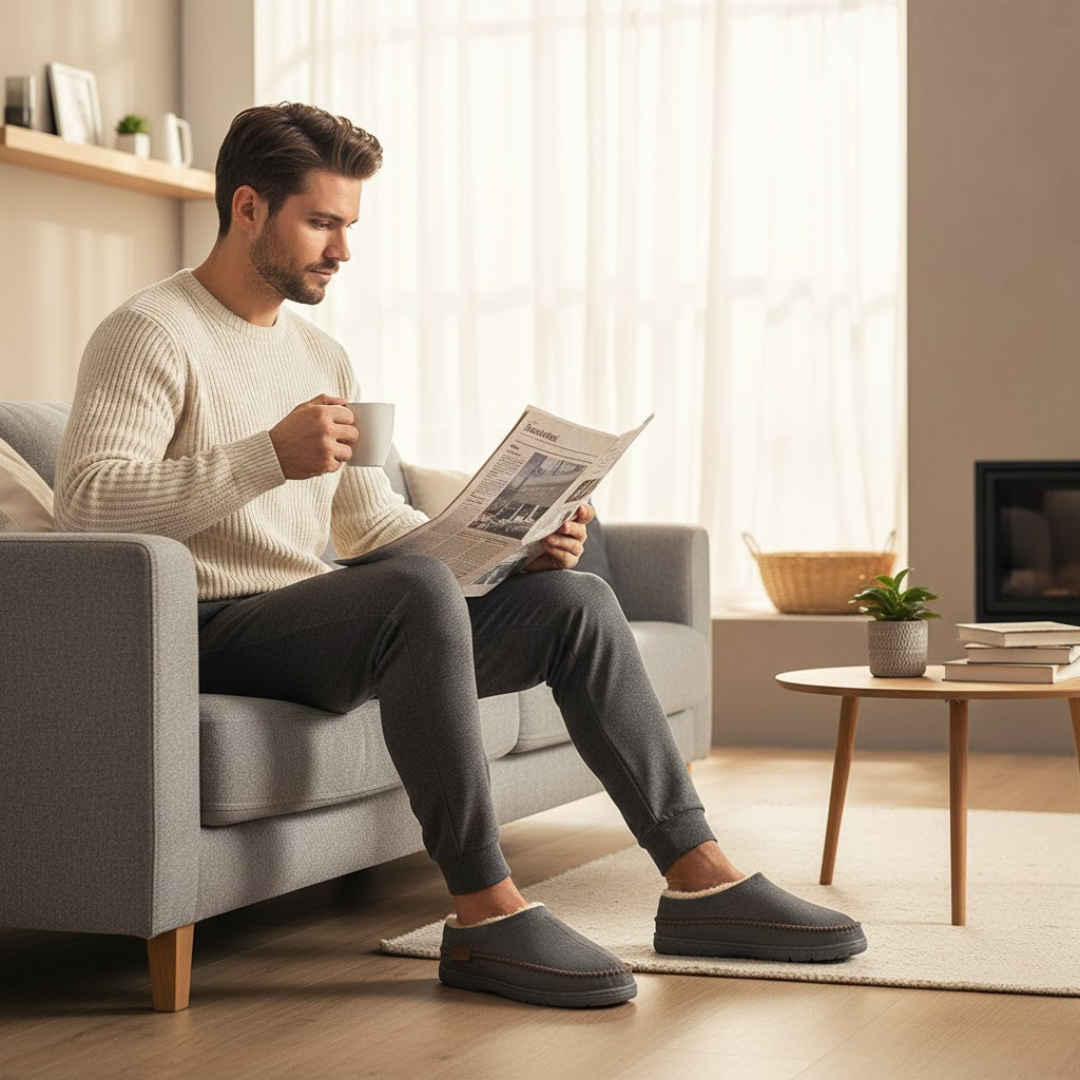Comfortable Memory Foam Home Slippers for Men