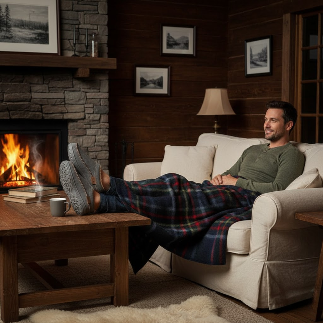 Comfortable Memory Foam Home Slippers for Men