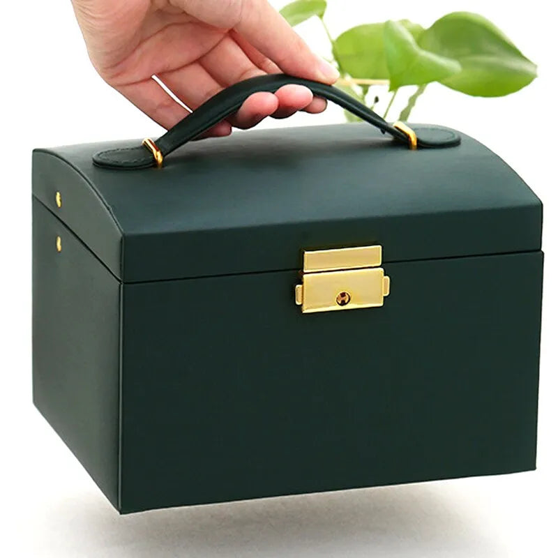 Three-Layer Velvet Lined Jewellery Box