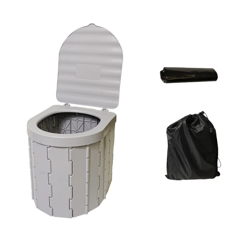 Collapsible Portable Outdoor Toilet for Camping and Travel