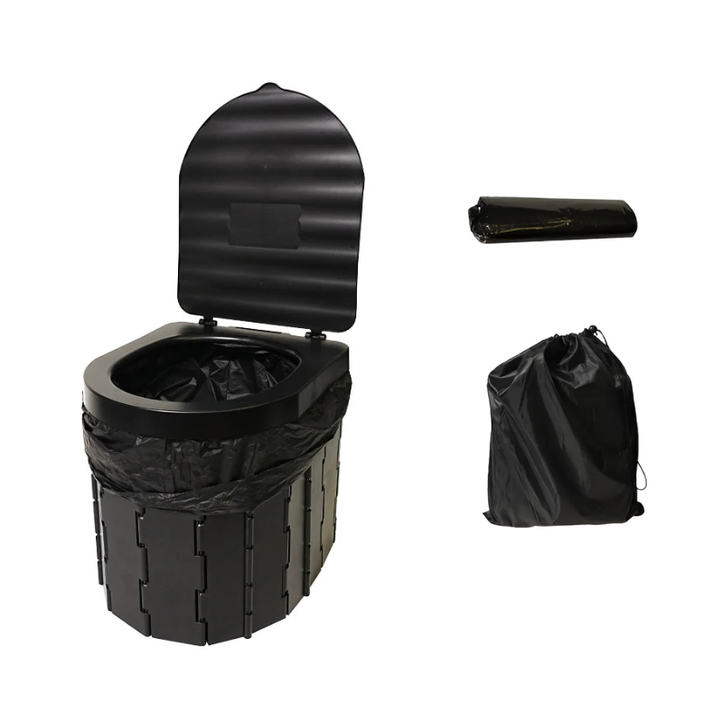 Collapsible Portable Outdoor Toilet for Camping and Travel