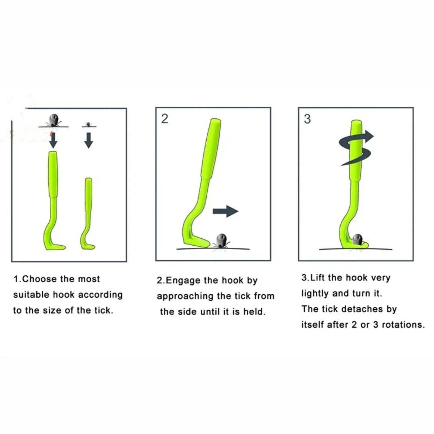 Tick Removal Tool for Dogs and Pets - Safe, Chemical-Free, 3 Sizes