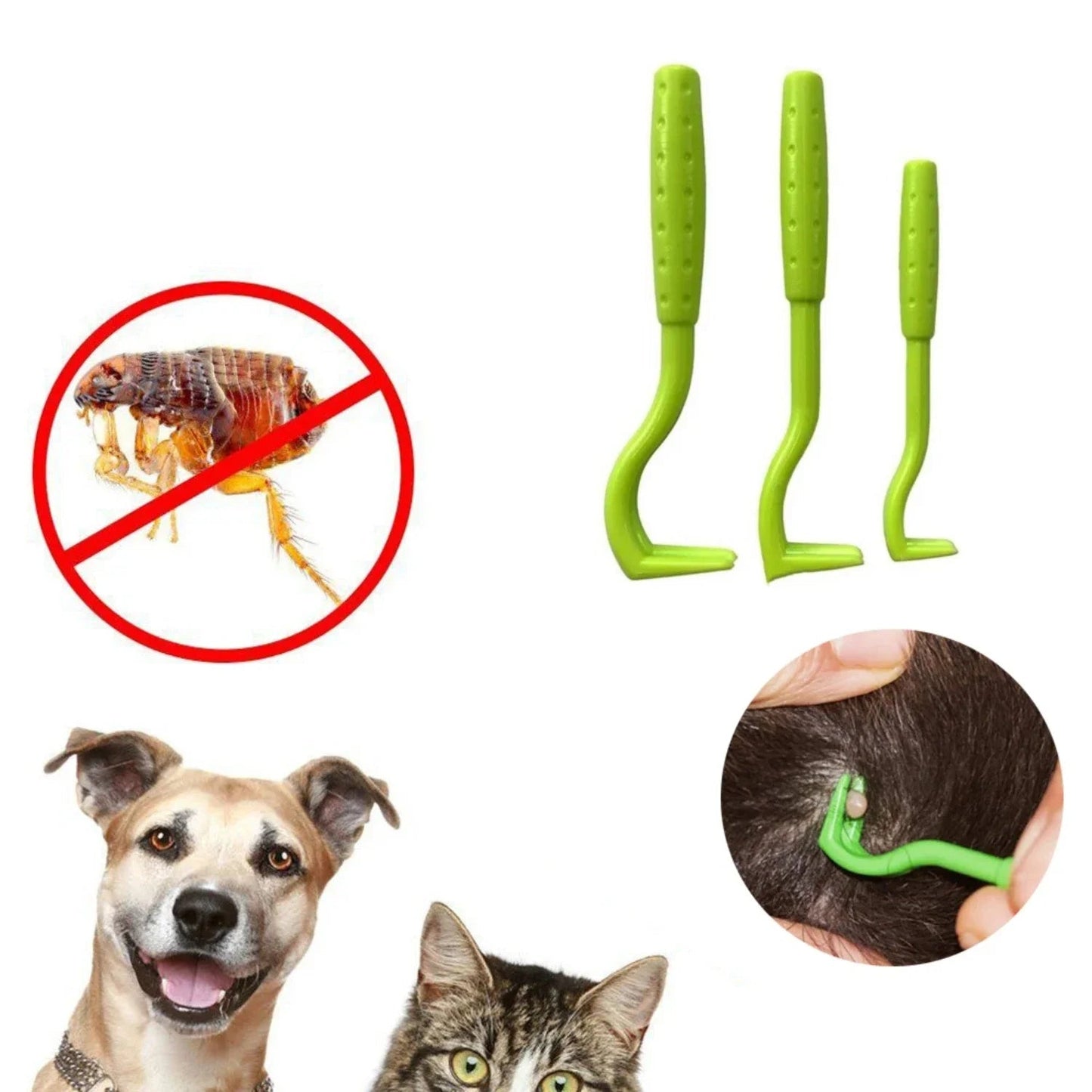 Tick Removal Tool for Dogs and Pets - Safe, Chemical-Free, 3 Sizes
