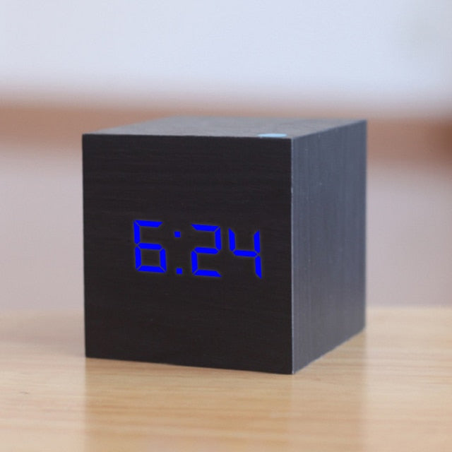 Digital Square LED Alarm Clock with Automatic Night Mode