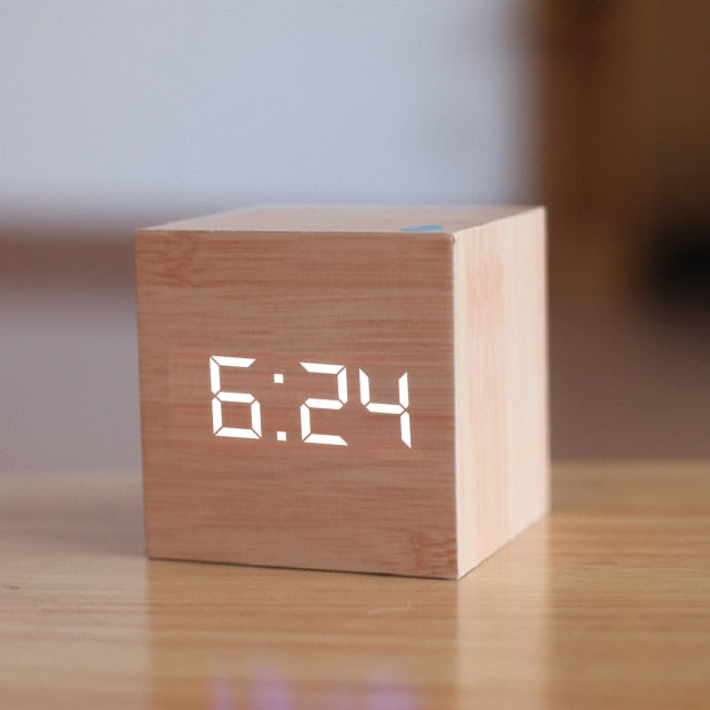 Digital Square LED Alarm Clock with Automatic Night Mode
