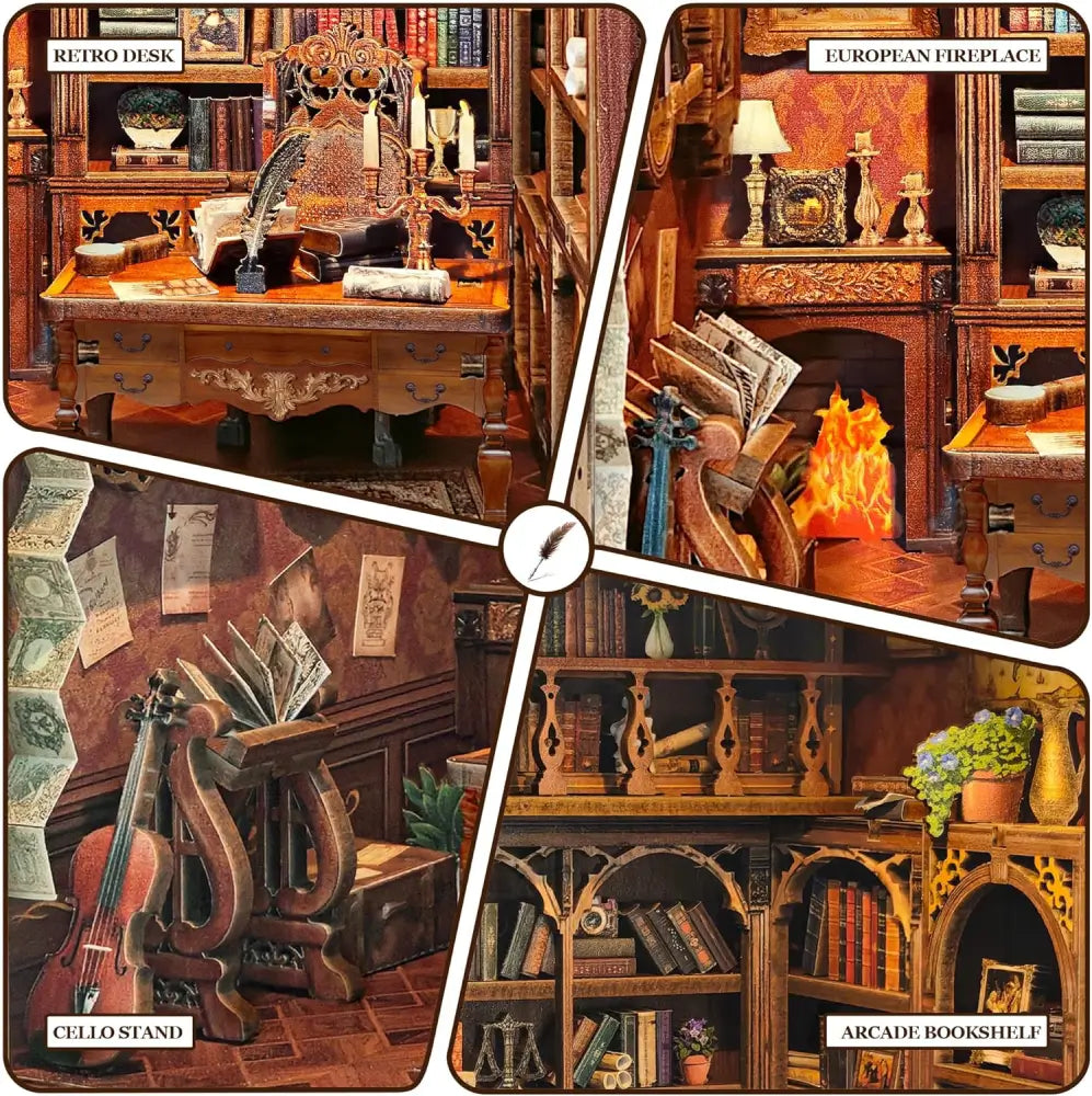 Miniature Vintage Library Study Kit