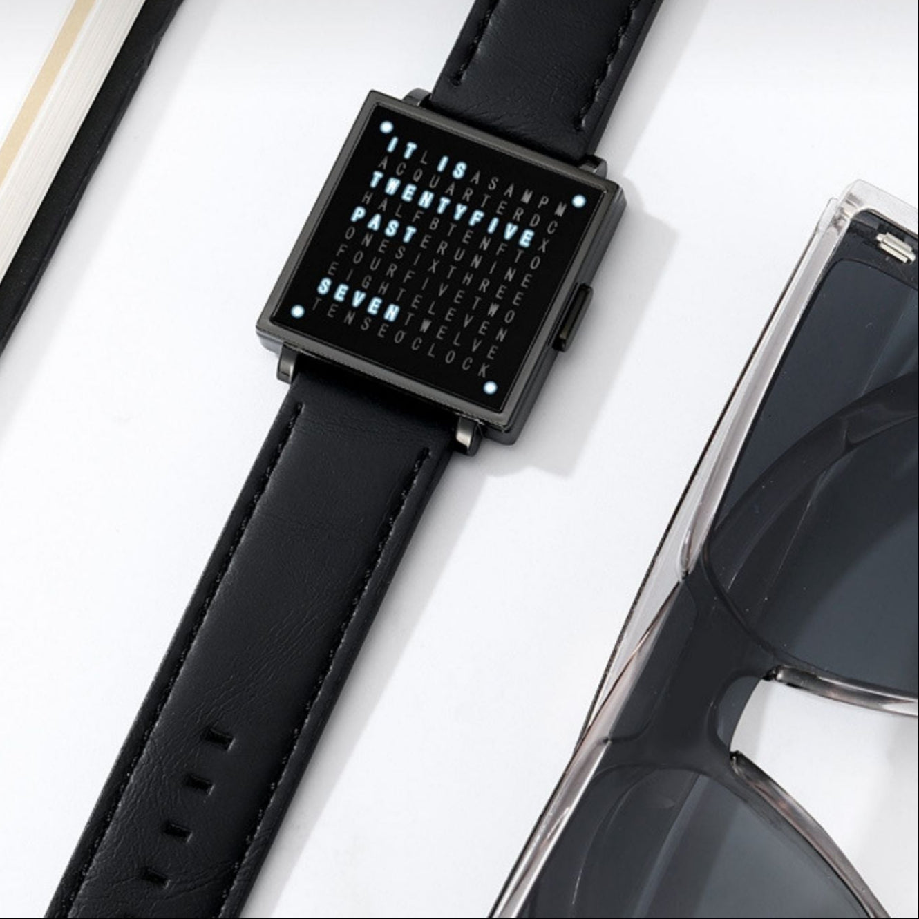 Waterproof Square Watch with Unique Light Display