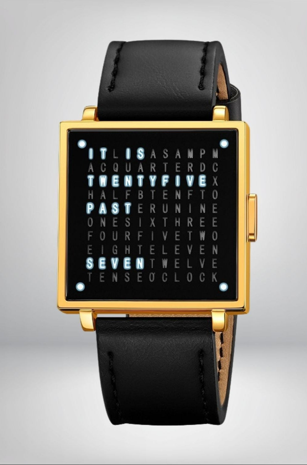Waterproof Square Watch with Unique Light Display