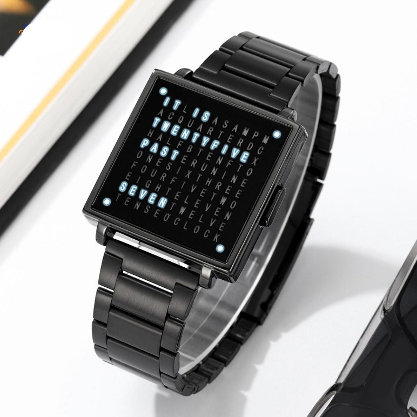 Waterproof Square Watch with Unique Light Display