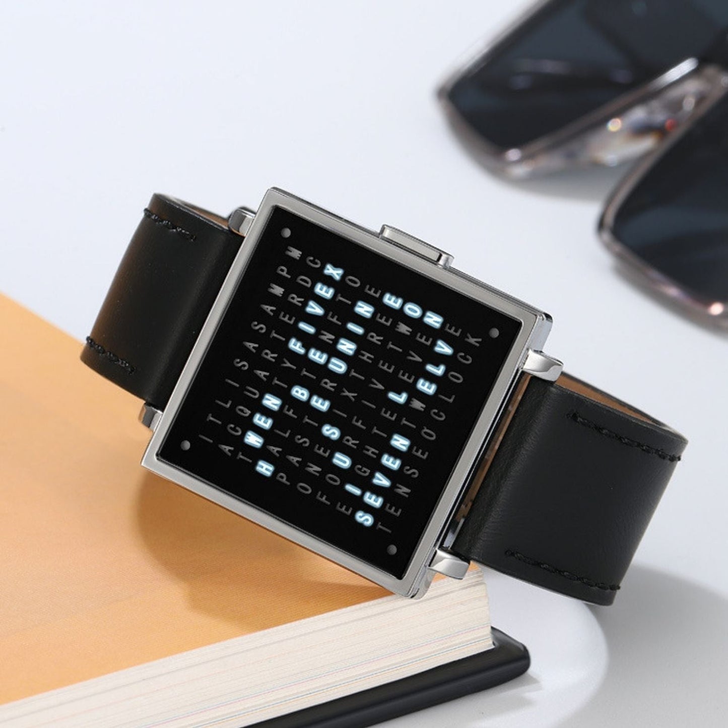 Waterproof Square Watch with Unique Light Display