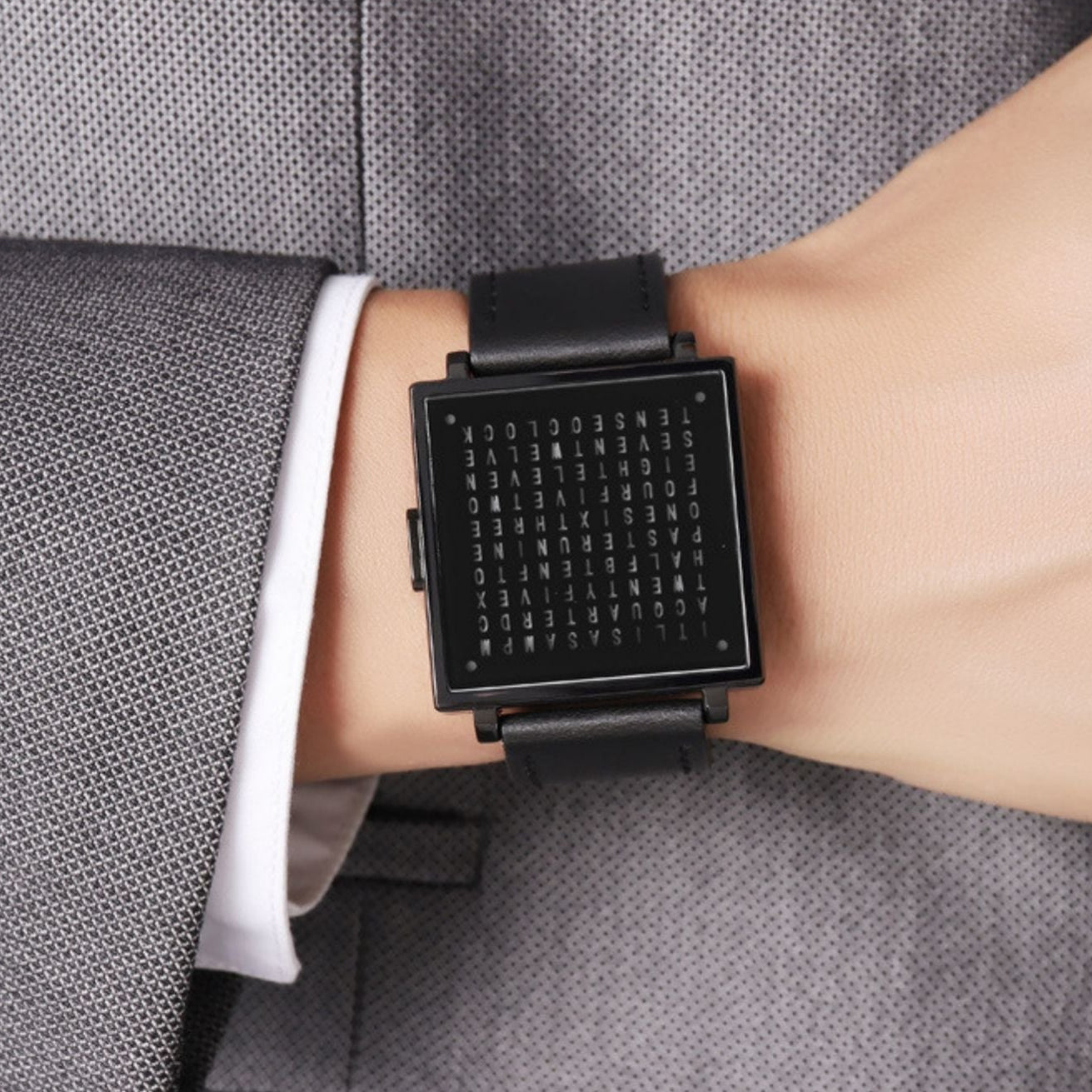 Waterproof Square Watch with Unique Light Display