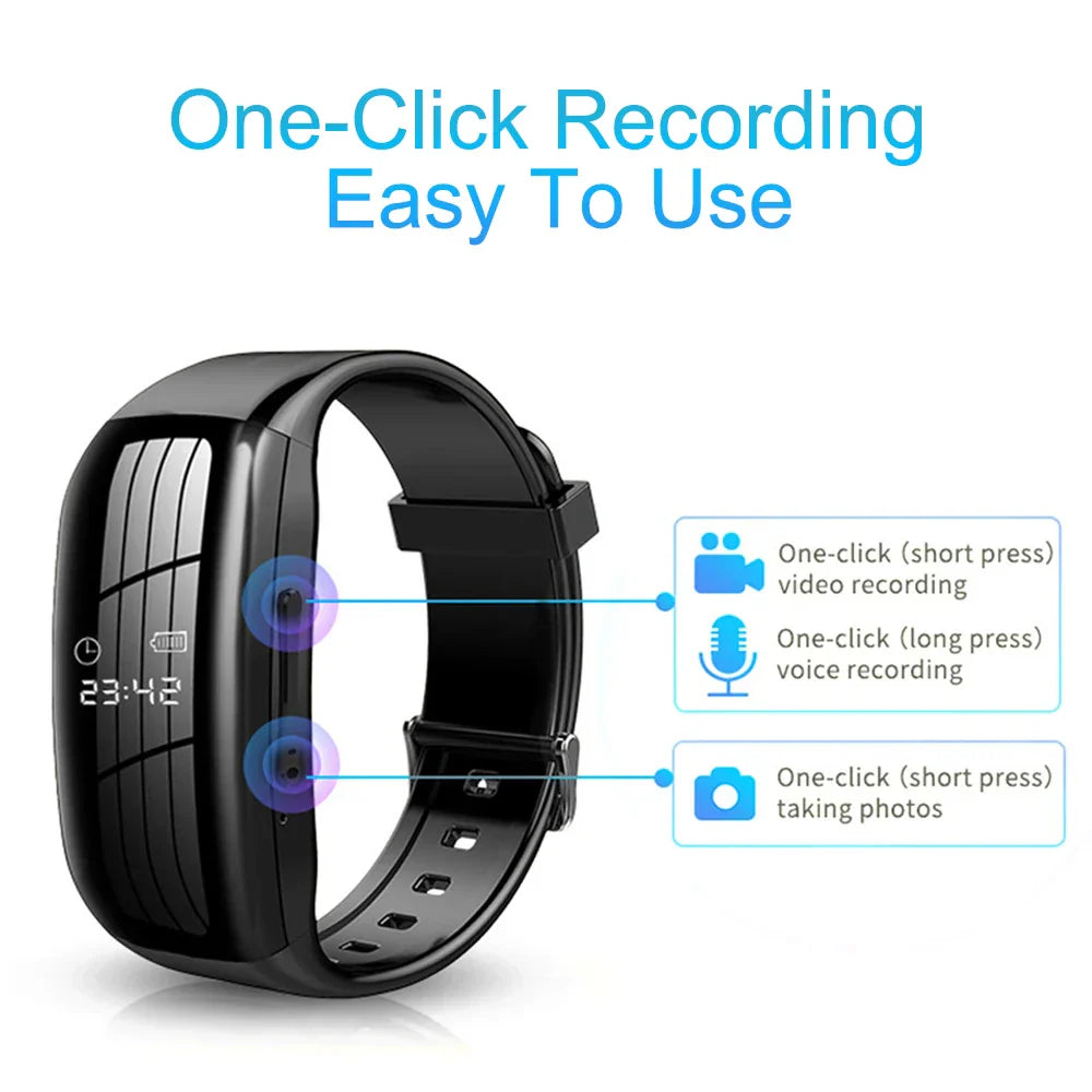Compact 1080P Watch Camera with Audio and Photo Recording