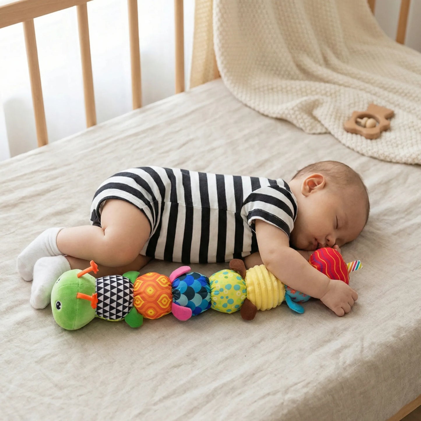 Multisensory Baby Toy with Calming Sounds and Textures