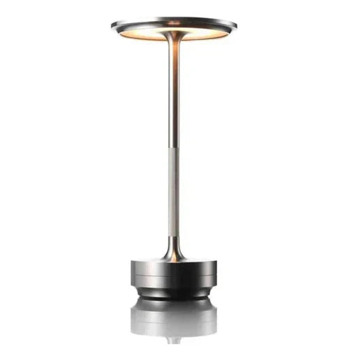 Gold Metal Wireless LED Table Lamp with Adjustable Brightness