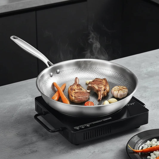 Hammered Titanium Non-Stick Frying Pan 12 Inch