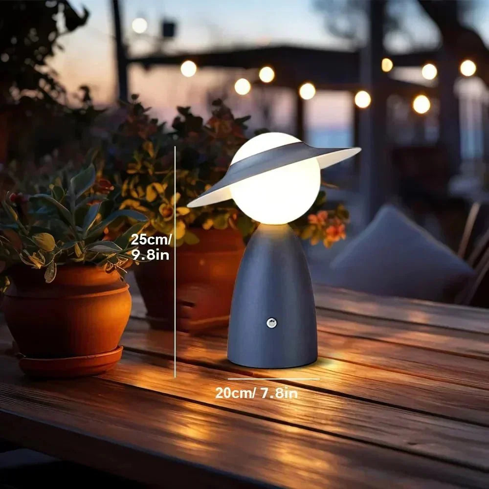 Wireless Charging Desk Lamp with Dimmable Warm Light